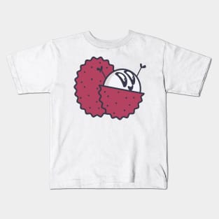 Kawaii Lychee Character Kids T-Shirt